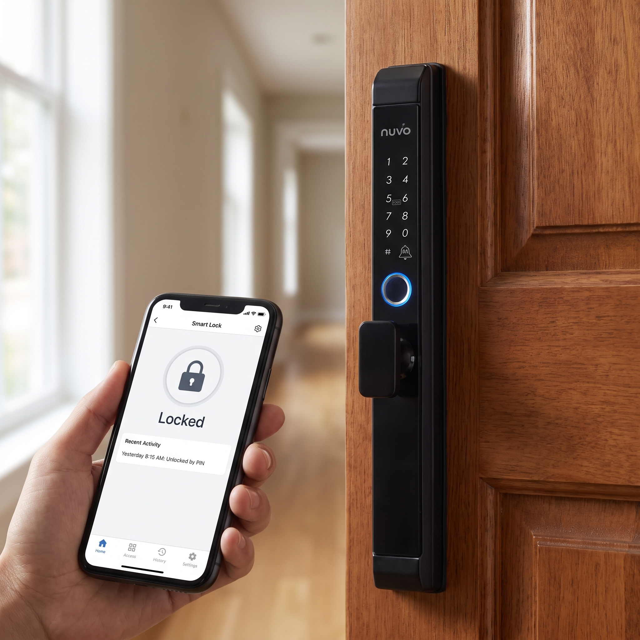 Nuvo Smart Door Lock Slim Knob